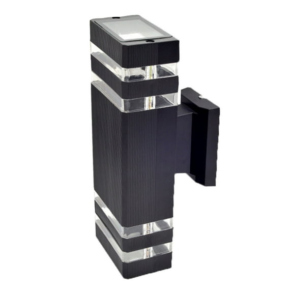 WNEXOPE 12In Square Up and Down Outdoor Wall Lights, Modern Black Exterior Light Fixture Aluminum Waterproof Porch Lights Outdoor Wall Mount Lamp for House Porch Garage, 3000K Warm White