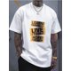 thumbnail image 1 of [Creative Letter Graphic Print Tee] Ultra-Soft Creative Letter Graphic Print T-Shirt - Comfort-Fit Crew Neck, Breathable, Moisture-Wicking, Casual Summer Tee, 1 of 5