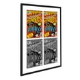 thumbnail image 2 of Black Comic Book Frame with White Mat - 4 Openingss to Display 4 7.25"x10.5" Bronze Age Comic, 2 of 7