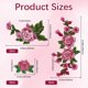 thumbnail image 2 of 6 parches bordados de flores rosas y verdes de 3 estilos, parche vintage para coser, parches florales surtidos para reparar insignias, apliques a granel, 2 of 5