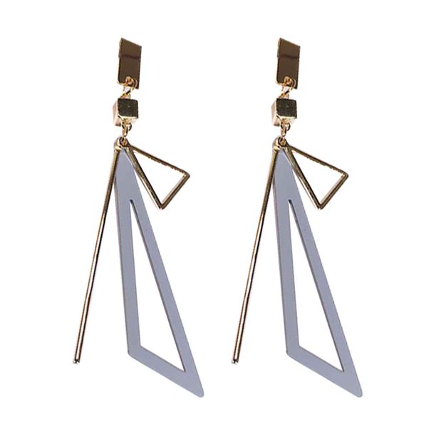 Pendientes triangulares con forma geométrica para mujeres y niñas, joyería, colgante de gota, chapado en aleación, pendientes colgantes, lazo Ropa, zapatos y accesorios Miscelánea gris Guardurnaity PS9252-03