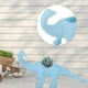 thumbnail image 3 of M Buder Maceta de Dinosaurio de Plástico, Macetero de Animales para Plantas Suculentas y Decoración de Jardín Hogar (Azul Claro) - 22 cm / 8.66 in, 3 of 8