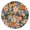 Pioneer Flower Floral, variant on Pioneer Flower Floral Print Pattern Round Fitted Tablecloth with Elastic Edge,Dining Table Cover Waterproof,Outdoor Round Tablecloth for Camping,Dining,Indoor and Outdoor
