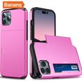 thumbnail image 3 of Bananq Slide Card Slot Phone Case For iPhone 11 12 13 14 15 Pro Max Mini X XS XR 8 7 6 Plus Shockproof Card Bag Cover, 3 of 5