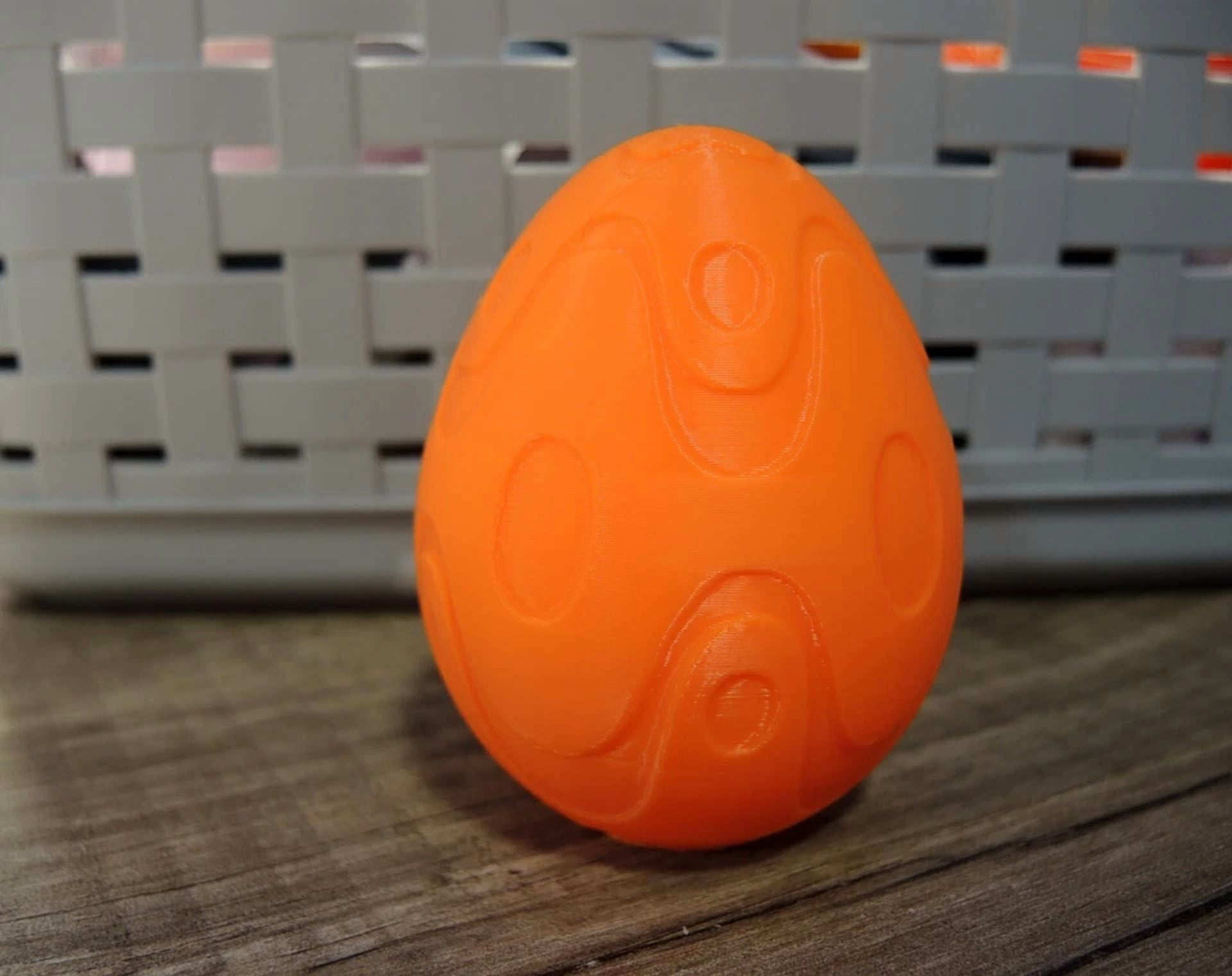 CRESTIN- Easter Egg 3D Printed Orange