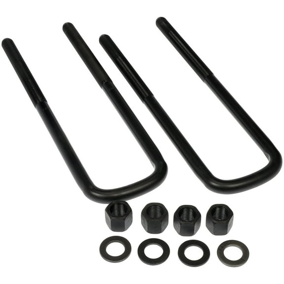 Dorman 929-720 Rear Leaf Spring Axle U-Bolt Kit for Specific Chevrolet / GMC Models, Semi-Gloss Black