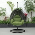 thumbnail image 4 of Maykoosh Natural Beauty Charcoal Wicker Hanging Egg Swing Chair, 4 of 5