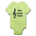 thumbnail image 1 of CafePress - Here Comes Treble Body Suit - Baby Light Bodysuit, 1 of 1