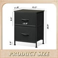 thumbnail image 2 of GALAXHERO Nightstand with 2 Drawers, Small Dresser for Closet, End Table with Fabric Bin, Bedside Table for Bedroom, Entryway, College Dorm, Charcoal Black, 2 of 7