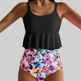thumbnail image 5 of Tankini Swimsuits for Women Loose Fit Floral Printed Modest Two Piece Bathing Suits, 5 of 8