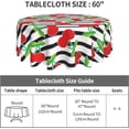 thumbnail image 3 of Cherry Pattern Tablecloth Round Table Cover Washable Polyester Table Cloth for Kitchen Party Picnic Dining Decor 60 Inch, 3 of 5