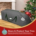 thumbnail image 5 of HOLIDAY SPIRIT Heavy Duty Canvas Bags for Christmas Tree - Waterproof Storage Bag with Reinforced Handles and Dual Zipper for 9 Ft Tree - 600D Oxford Material Protects from Dust and Moisture, Charcoa, 5 of 6