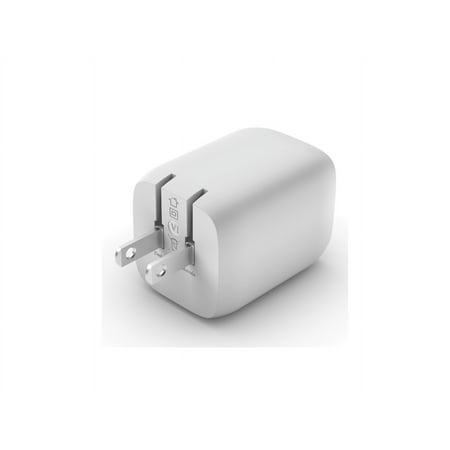 Belkin - 65W Dual USB-C Wall Charger, Fast Charging Power Delivery 3.0 with GaN Technology for Apple iPhone and Samsung - White