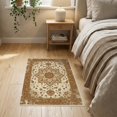 thumbnail image 3 of ODIKA 2'x3' Washable Throw Rug Non-Slip, Low Profile, Flatwoven, Easy Care Vintage Boho Terracotta Farmhouse Orange Statement Pink Fall Flowing Dynamic for Hallway, Study Room, 3 of 7