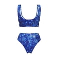 thumbnail image 6 of Rocae Blurred Star Snow Christmas for Bikini Set for Women Two Piece Sexy High Swimsuits Split Crossover Bikini, 6 of 9