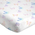 thumbnail image 3 of Saturday Park Ombre Butterflies 100% Organic Kids' Cotton Sheet Set,Queen, 3 of 10