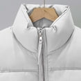 thumbnail image 6 of Cmfcve Crop Winter Vest for Women Lightweight Sleeveless Warm Puffer Vest Casual Solid Color Padded Gilet Outerwear, 6 of 7