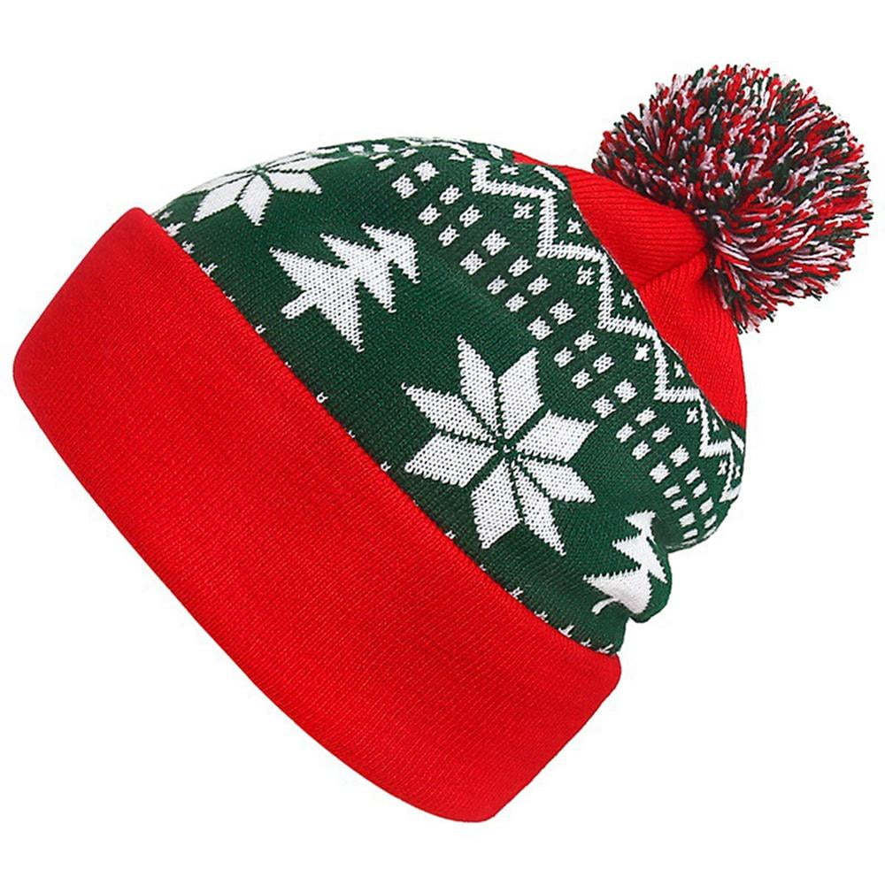 Adult Christmas Elf Knitted Hat Xmas 