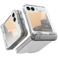 thumbnail image 6 of Dteck for Samsung Galaxy Z Flip 6 Case with Hinge Cover & Built-in Stand & Tempered Glass Screen Protector,Military Grade Drop Protection, Heavy Duty Matte Hard Slim Case for Samsung Z Flip6,Clear, 6 of 7