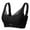 Black, variant on Pull On Bras for Women Bra Soild Wire-Free Underwear Pullover Bra Everyday Underwear V-Neck Lightly Lined Bra Feature Hook and Eye Closure Wire-Free Bra Style Y-75 , Black L