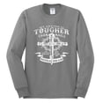 thumbnail image 2 of Wild Bobby, My Savior Is Tougher Than Nails Revelation 1:18, Inspirational Christian, Men Long Sleeve Shirt, Heather Grey, Large, 2 of 5