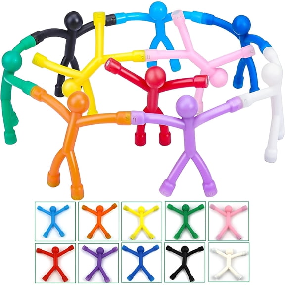 ACDANC 10pcs Refrigerator Magnets Mini Man Flexible Fridge Magnetic Sticker Colorful Decorative Magnetic People Magnets for Kids Adults Whiteboard Lockers Fridge Office