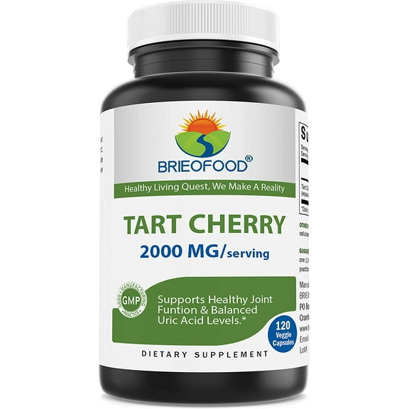 Brieofood Tart Cherry 2000mg/Serving - 120 Vegetarian Capsules