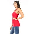 thumbnail image 3 of Women's Casual Ribbed Racerback Solid Stretch Cami Tank Top, 3 of 4