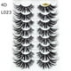 thumbnail image 1 of LEKGAVD 8 pares de pestañas postizas de visón 3D, extensiones de pestañas postizas naturales tenues y esponjosas, pestañas postizas hechas a mano sin crueldad Tan Jianjun unisex, 1 of 2