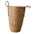 thumbnail image 5 of Grass Woven Flower Basket Flowers Hanging Plant Pots Outdoor Vase Bride, 5 of 8