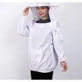 thumbnail image 3 of Professional White Beekeeping Suit, Jacket, Pull Over The hood zips partially off of the jacket provides extra storage, 3 of 5