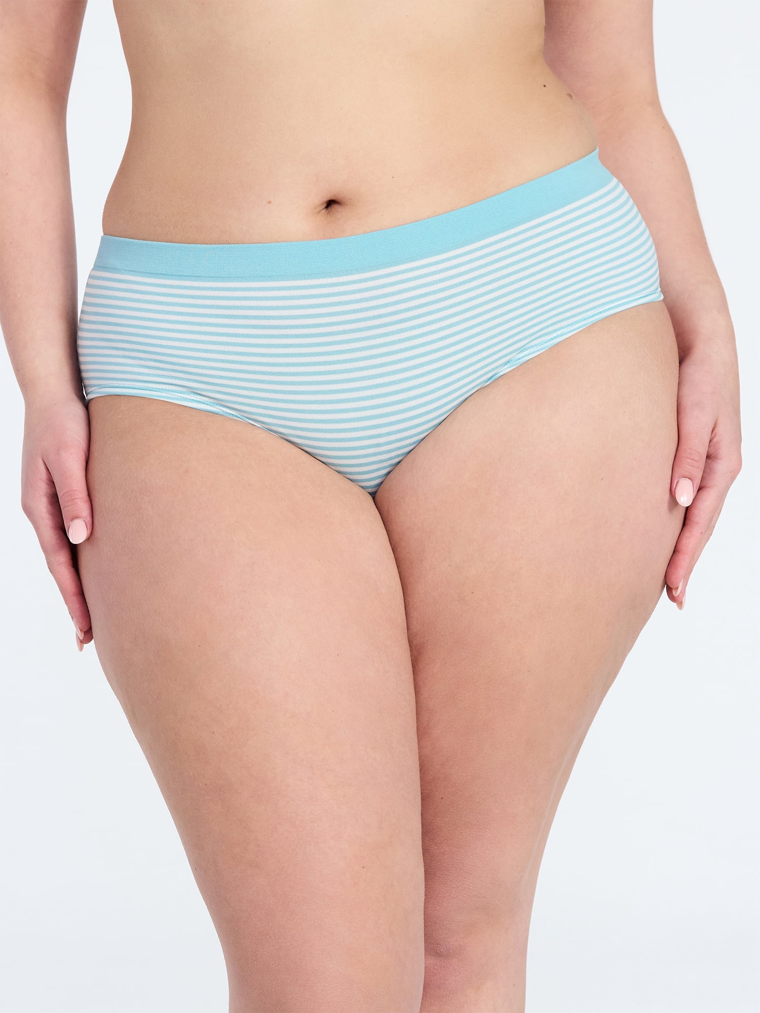 Joyspun Women's Seamless Hipster Panties, 6-Pack, Sizes XS-XXXL