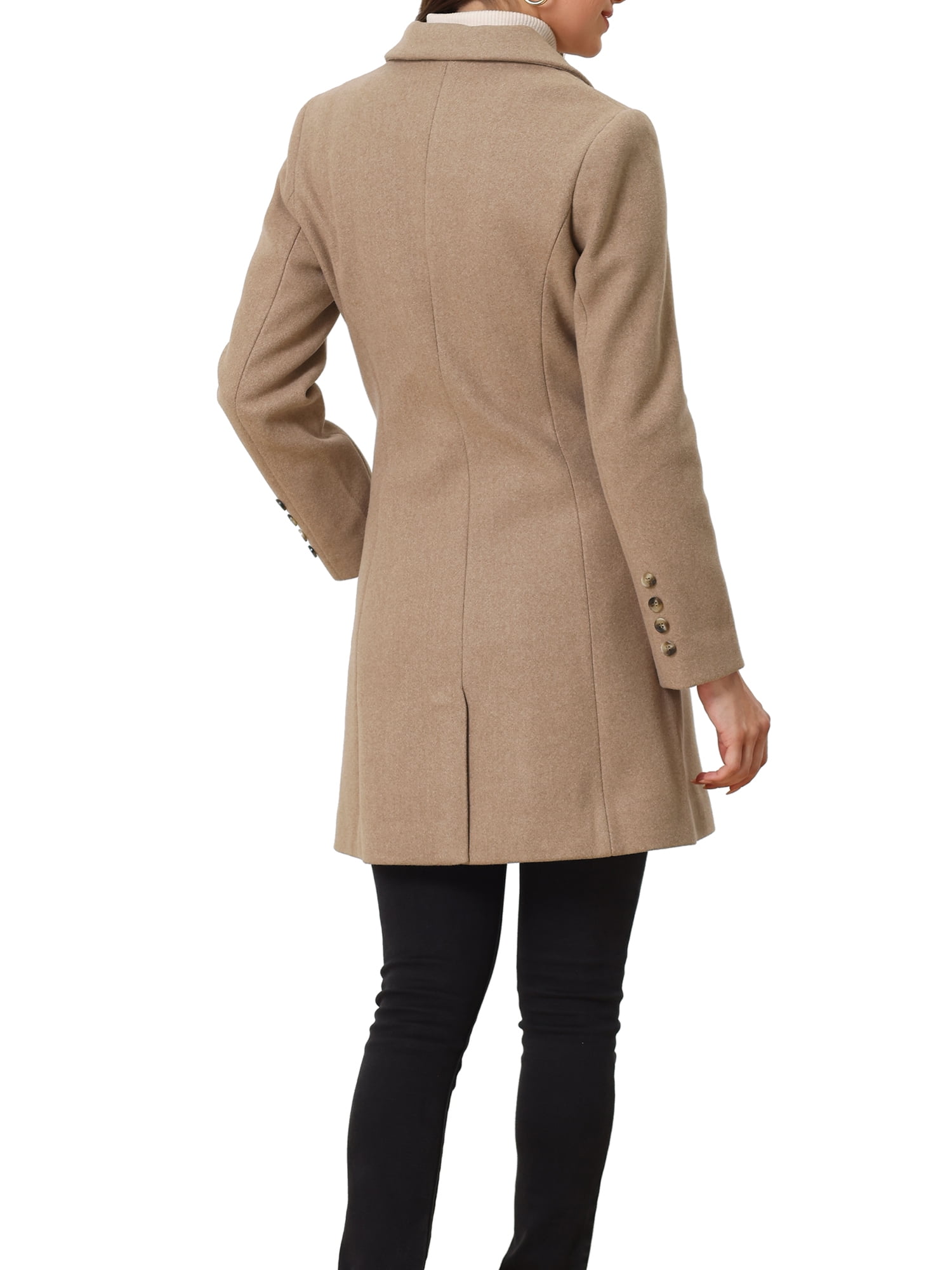 INSPIRE CHIC Women's Coats Elegant Single Breasted Notched Lapel