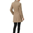thumbnail image 3 of INSPIRE CHIC Women's Coats Single Breasted Long Outerwear Winter Trench Coat XL Dark Beige, 3 of 6