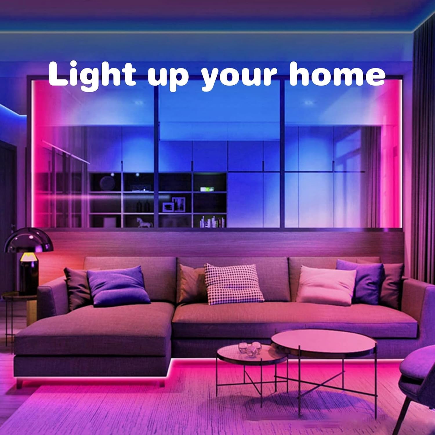 Music Sync LED Strip Lights 100FT, RGB Color Changing with Smart APP & Remote Control, Indoor Flexible Lighting for Bedroom, Party, Home Decor