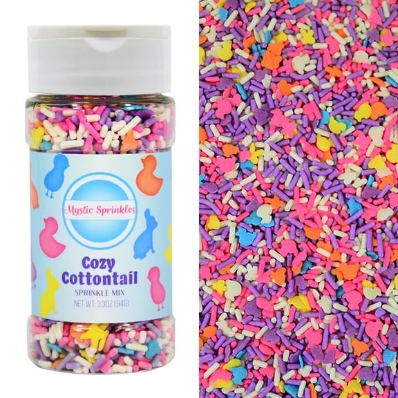 Mystic Sprinkles Cozy Cottontail Sprinkle Mix 3.3 Ounce Bottle
