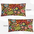 thumbnail image 2 of Disketp Hippie Peace Love Pillowcase, Queen Size Pillow Cases for Bedroom,Office,Sofa, Pillow Cover with Envelope Closure - 20x36in, 2 of 7