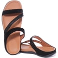 thumbnail image 4 of Strive Trio Women's Strappy Leather Sandal In Black Size 7.5/8, 4 of 6