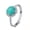 Turquoise, variant on Gemstone Statement Ring for Women Sterling Silver Cz Ginger Lyne Collection