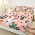 thumbnail image 3 of Feelyou Tribal Sheep Skull Twin Sheet Sets, Western Cactus Bedding, 3 Pieces, 3 of 7