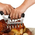 thumbnail image 2 of Stainless Steel Meat-Shredding Claws With Wooden Handle, 2 of 3