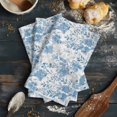 thumbnail image 6 of Navy Blue Flowers 1 Pack Kitchen Towel, Water Absorbent Dish Towel, Watercolor Summer Botanical Floral Decorative Hand Towels - Quick Drying Cloth for Cooking Baking, 18x28 Inch, 6 of 8