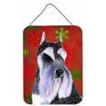 thumbnail image 1 of Carolines Treasures SS4684DS1216 Schnauzer Flocons de Neige Rouges Impressions Murales Ou de Porte en Métal Aluminium pour Noël, 1 of 2