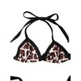 thumbnail image 4 of Baby Girl's Leopard Print Bikini Set Halter Bikini Top + Bikini Shorts Summer Baby Swimwear Outfits 3-18 Months, 4 of 10