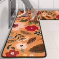 thumbnail image 2 of Kitchen Rugs Sets Of 2,Pioneer Flower Floral Print Pattern Anti Fatigue Kitchen Mat Rugs Non Slip Washable,Decorative Kitchen Floor Mats for Kitchen,Sink,Laundry,17"x47"+17"x47", 2 of 5