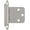 Silver, variant on Amerock 3/8in (10 mm) Inset Non Self-Closing, Face Mount Polished Brass Hinge - 1 Pair