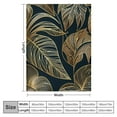 thumbnail image 4 of nygtbtfer Green Gold Palm Leaves Flannel Fleece Throw Blanket for Sofa Couch Print Plush Blanket Botanical Nature Theme White, 4 of 6