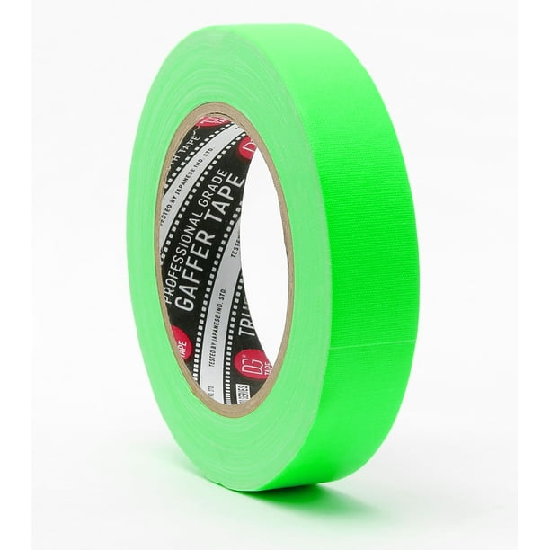 1in X 30ya Fluorescent GREEN Gaffer Tape trueGAFF 120MESH