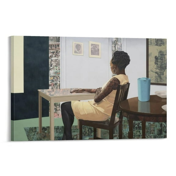 Njideka Akunyili Crosby Artist Painting American Poster Wall Art Poster Gifts Bedroom Prints Home Decor Hanging Picture Canvas Painting Posters 24x36inch(60x90cm)
