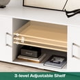 thumbnail image 4 of SUPERJARE White TV Stand for 55" TV, Modern Entertainment Center, TV Console Media Cabinet with Storage and Cable Holes for Living Room Bedroom, 4 of 9